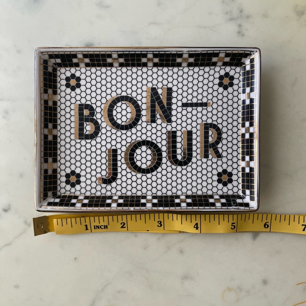 BONJOUR Art deco trinket dish by Anthropologie